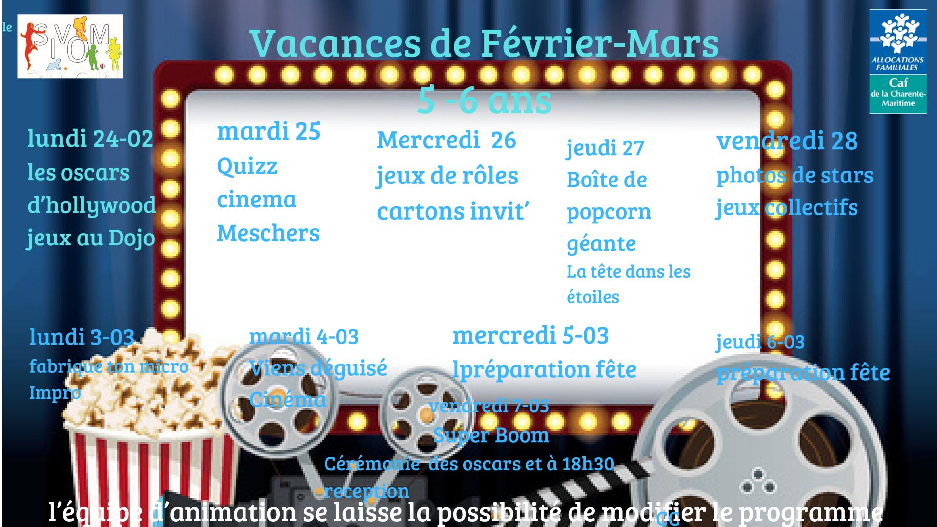 Programme semussac vacances hiver + 6 ans